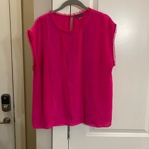 Vince camuto distressed blouse